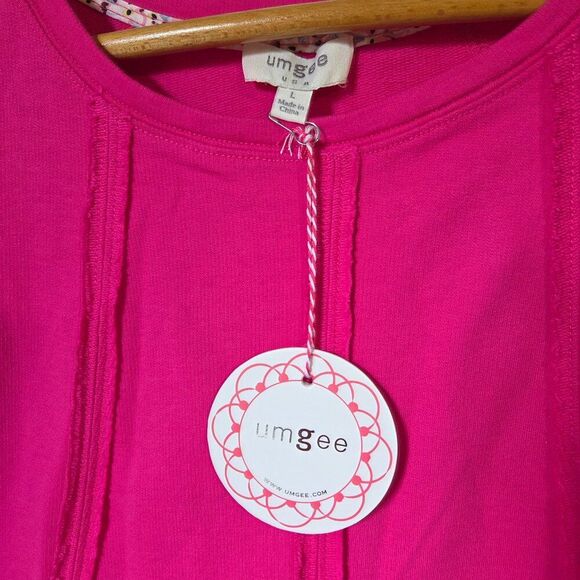 NWT UMGEE PINK SLEEVELESS SWING STYLE RAW HEM TOP SIZE LARGE - Picture 7 of 15